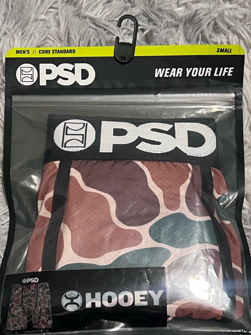 PSD Men’s Camo Boxer Briefs in Brown and Green - Picture 2 of 2